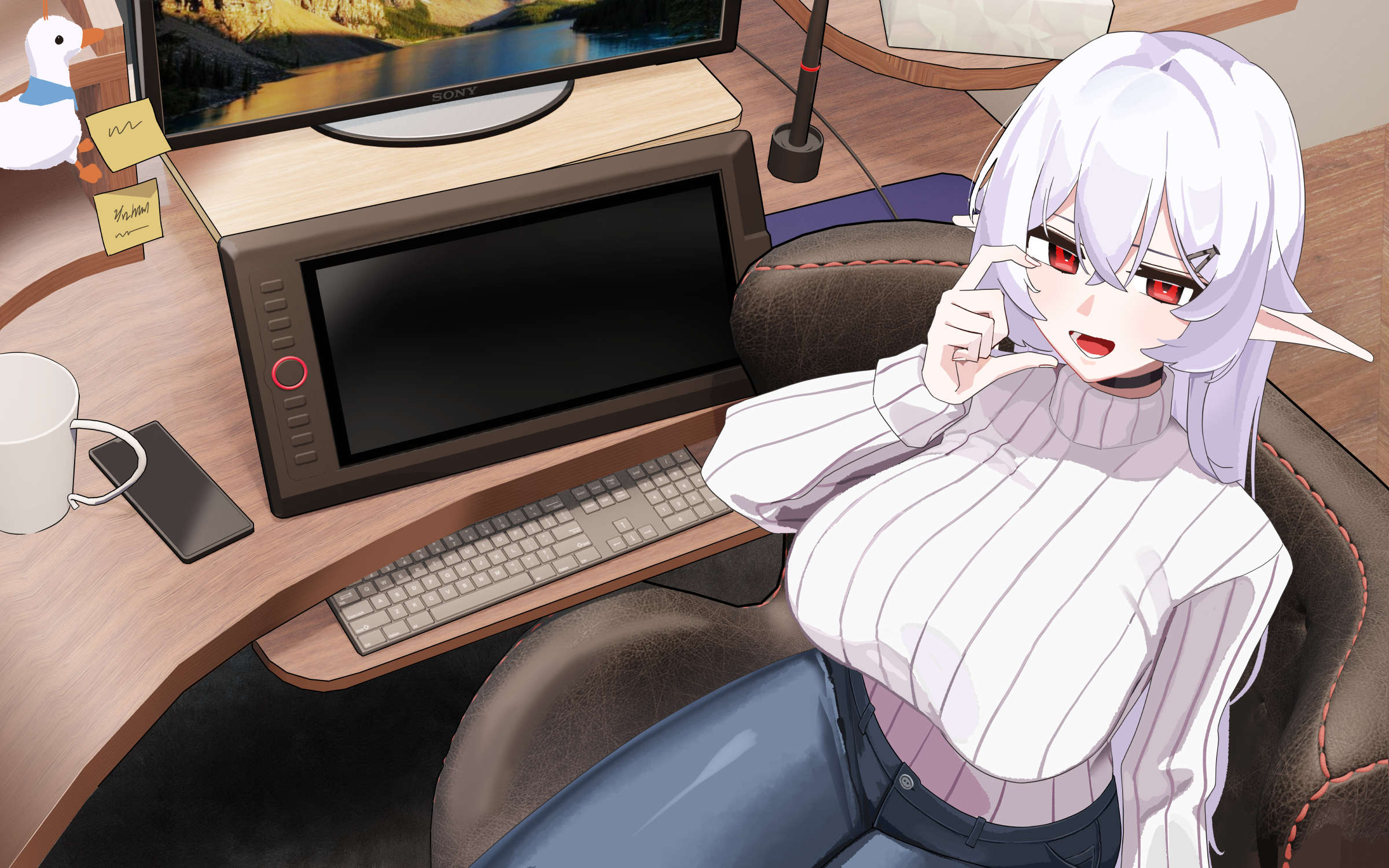 遇央插畫作品 - 日系少女立繪